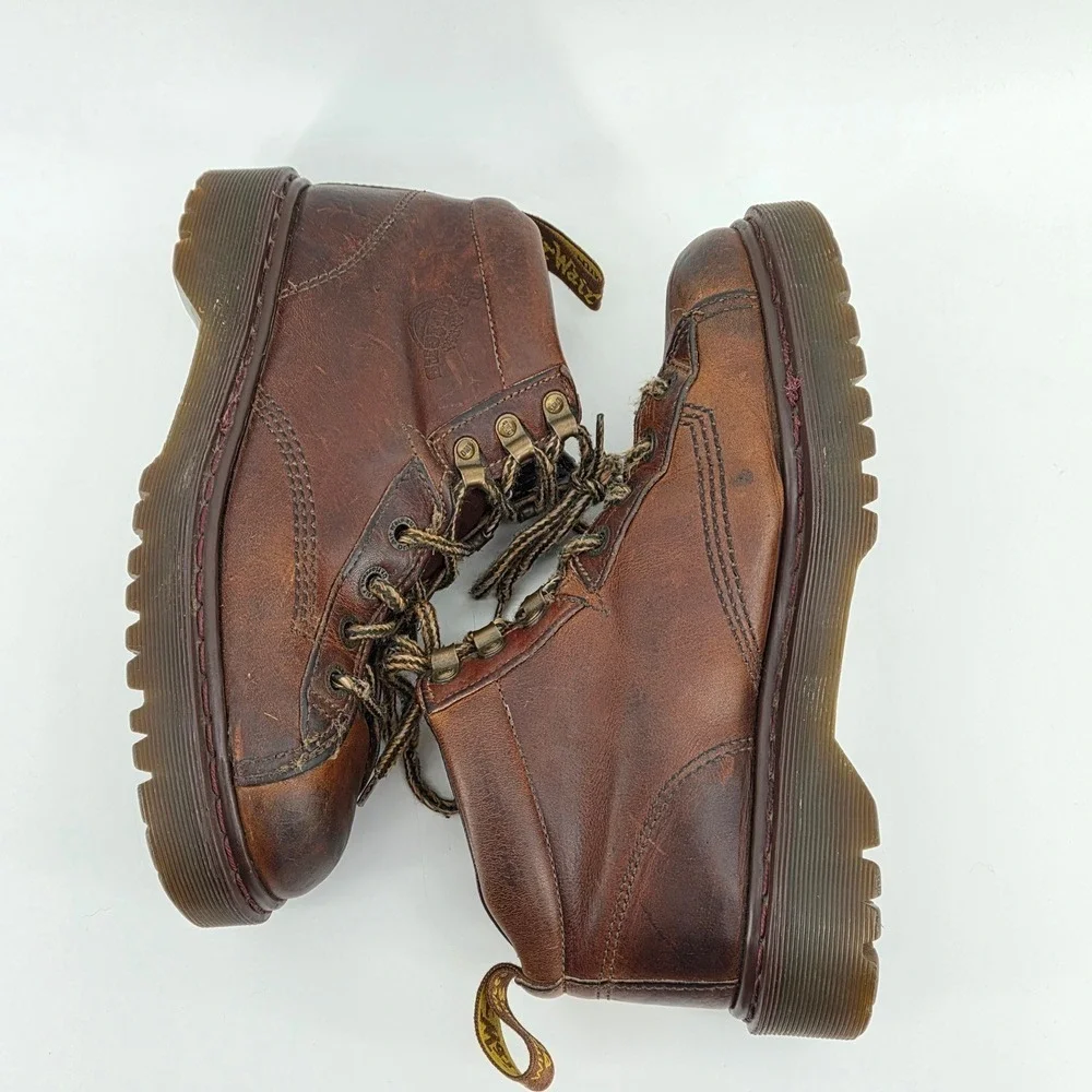 Dr. Martens 8287 Brown‎ Leather Monkey Boots Chunky Y2K Distressed Mens 7